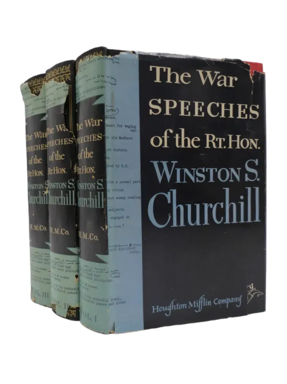 THE WAR SPEECHES OF THE RT HON WINSTON S. CHURCHILL (COMPLETE 3 VOLUME SET)