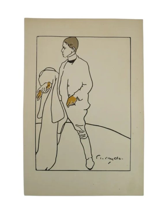 ANTIQUE 1898 PRINT PORTRAIT OF W P NICHOLSON BY JAMES PRYDE