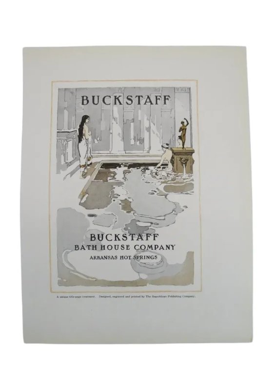 ANTIQUE 1914 BUCKSTAFF BATH HOUSE AD PRINT