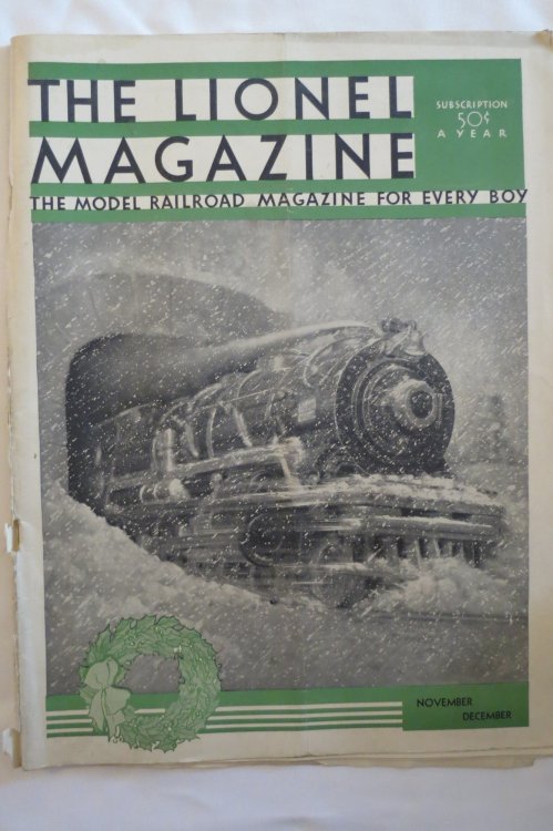 THE LIONEL MAGAZINE, NOVEMBER DECEMBER 1932 The Model Railroad Magazine for Every Boy
