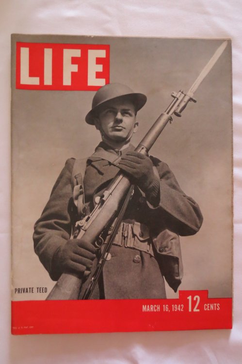 LIFE MAGAZINE MARCH 16, 1942 PRIVATE TEED COVER)