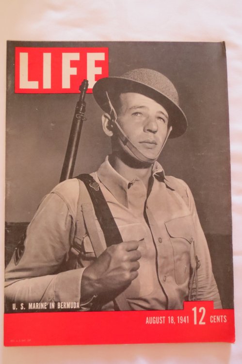 LIFE MAGAZINE, AUGUST 18, 1941 (U.S. MARINE IN BERMUDA COVER)
