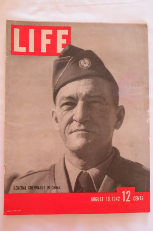 LIFE MAGAZINE, AUGUST 10, 1942 (GENERAL CHENNAULT IN CHINA COVER)