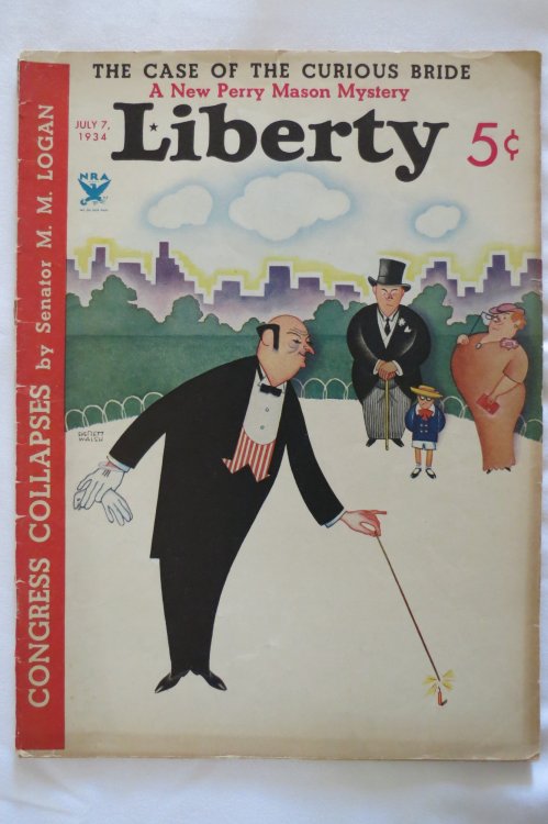 LIBERTY MAGAZINE JULY 7, 1934 (THE CASE OF THE CURIOUS BRIDE, A NEW PERRY MASON MYSTERY)