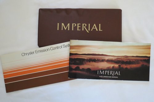 ORIGINAL 1972 CHRYSLER IMPERIAL OPERATING INSTRUCTIONS & CHRYSLER EMISSION CONTROL SYSTEMS BOOKLET IN ORIGINAL VINYL FOLDER