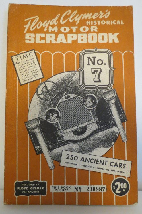 FLOYD CLYMER'S HISTORICAL MOTOR SCRAPBOOK NO. 7 250 Ancient Cars