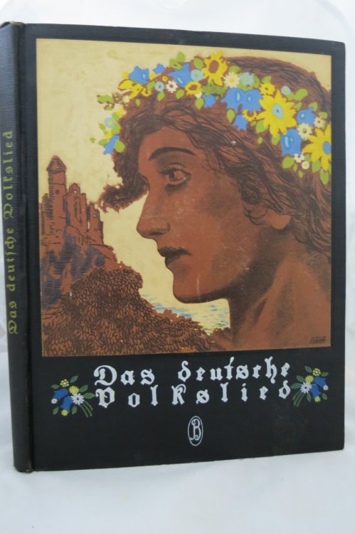 DAS DEUTSCHE VOLKSLIED. NEUE FOLGE. EINE NEUE AUSWAHL DER SCHNSTEN ALTEN UND NEUEN HEIMATLIEDER. LLL. PAUL TELEMANN U. W PLANTIKOW (The German Folk Song. New Episode. a New Selection of the Most Beautiful Old and New Homeland Songs. Lll. Paul Telemann Et Al. W Plantikow) Art Nouveau Cover
