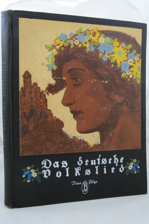 DAS DEUTSCHE VOLKSLIED. NEUE FOLGE. EINE NEUE AUSWAHL DER SCHNSTEN ALTEN UND NEUEN HEIMATLIEDER. LLL. PAUL TELEMANN U. W PLANTIKOW (The German Folk Song. New Episode. a New Selection of the Most Beautiful Old and New Homeland Songs. Lll. Paul Telemann Et Al. W Plantikow) Art Nouveau Cover