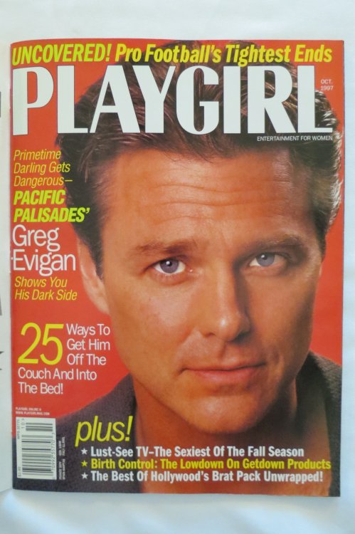PLAYGIRL MAGAZINE OCTOBER 1997 - GREG EVIGAN; PRO FOOTBALLS TIGHTEST ENDS
