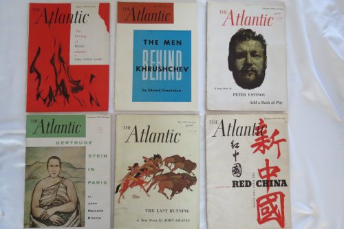 THE ATLANTIC MONTHLY MAGAZINE (6 ISSUES FROM 1959) February, June, July, August, September, December 1959