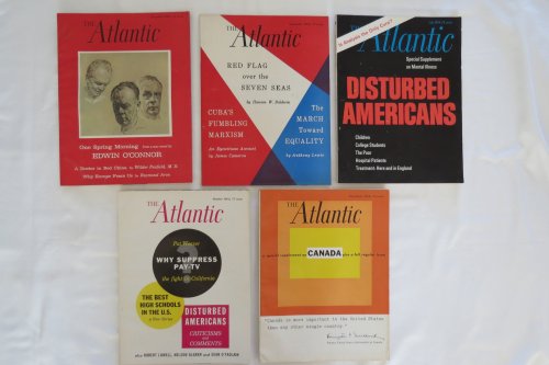 THE ATLANTIC MONTHLY MAGAZINE (5 ISSUES FROM 1964) July, September, October, November, December 1964
