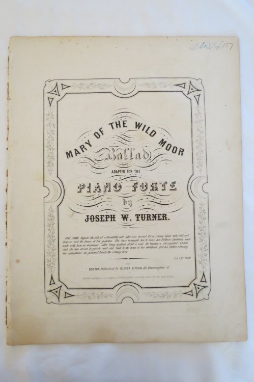 MARY OF THE WILD MOOR BALLAD (SHEET MUSIC)