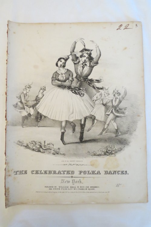 THE CELEBRATED REDOWA POLKA (SHEET MUSIC) (The Celebrated Polka Dances Litho Cover by William Endicott)