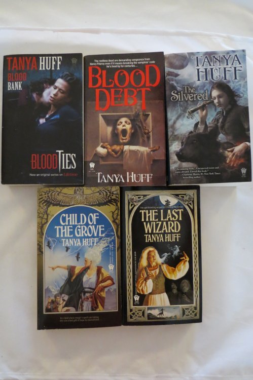 BLOOD BANK; BLOOD DEBT; CHILD OF THE GROVE; THE LAST WIZARD; THE SILVERED (5 BOOKS/4 SIGNED ) (Signed by Author)