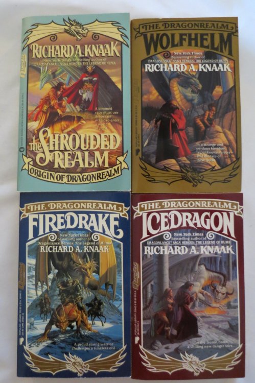 WOLFHELM; FIREDRAKE; ICEDRAGON; THE SHROUDED REALM (Signed 4 Book Set)