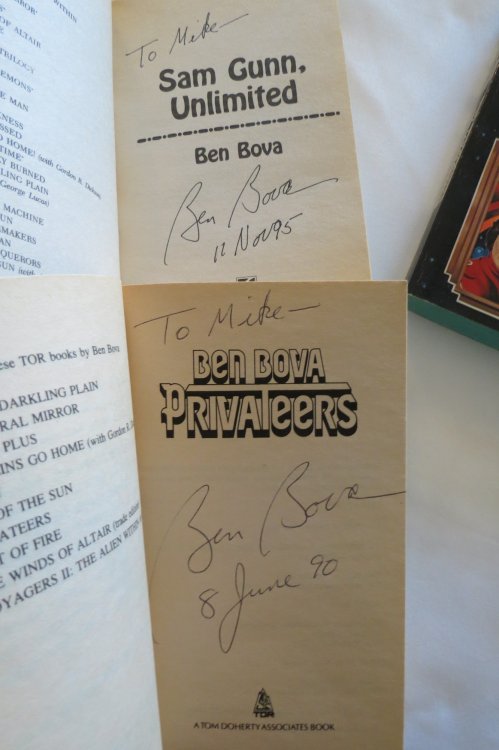 THE STARCROSSED; SAM BUNN UNLIMITED; CYBERBOOKS; PRIVATEERS (4 SIGNED BOOKS) (Signed by Author)