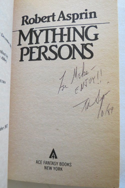 MYTH-ING PERSONS (Signed by Author)