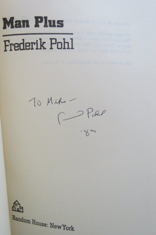MAN PLUS (DJ is protected by a clear, acid-free mylar cover) (Signed by Author)