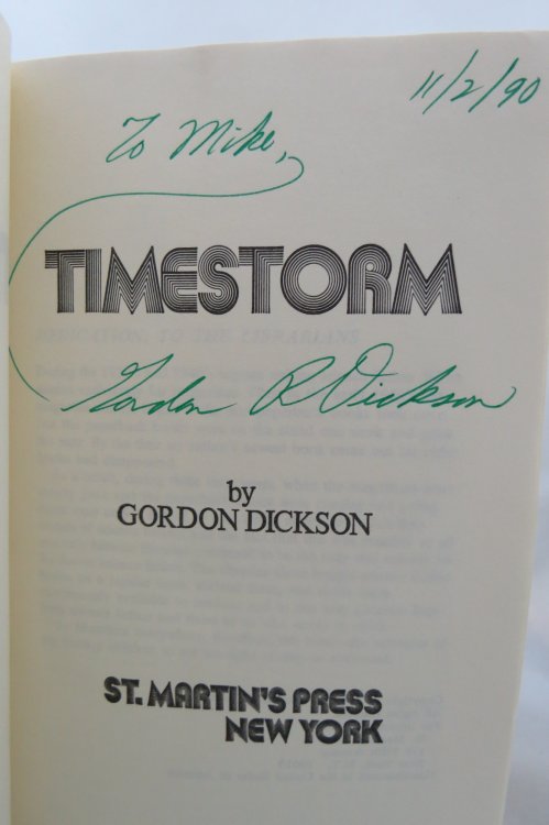 TIME STORM (DJ is protected by a clear, acid-free mylar cover) (Signed by Author)
