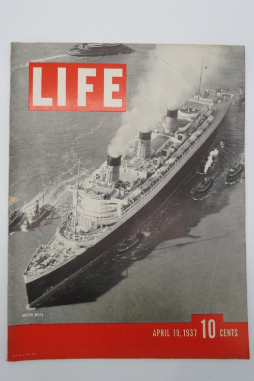 LIFE MAGAZINE, APRIL 19, 1937 (QUEEN MARY SHIP)