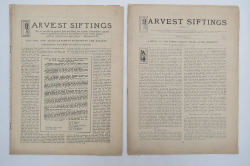 HARVEST SIFTINGS PART I & HARVEST SIFTINGS PART II