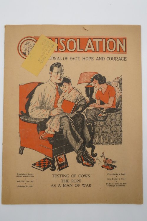 CONSOLATION - A JOURNAL OF FACT HOPE AND COURAGE, OCTOBER 5, 1938