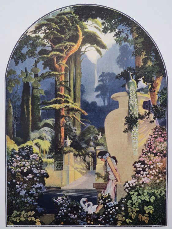 VINTAGE 1927 ART DECO COLOR PRINT