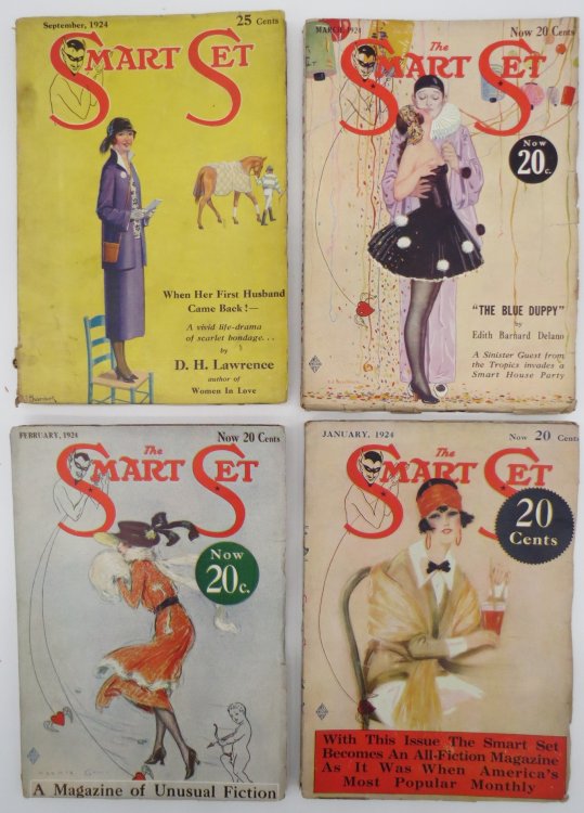 THE SMART SET PULP MAGAZINE - 4 ISSUES FOR 1924 January, February, March, September, 1924