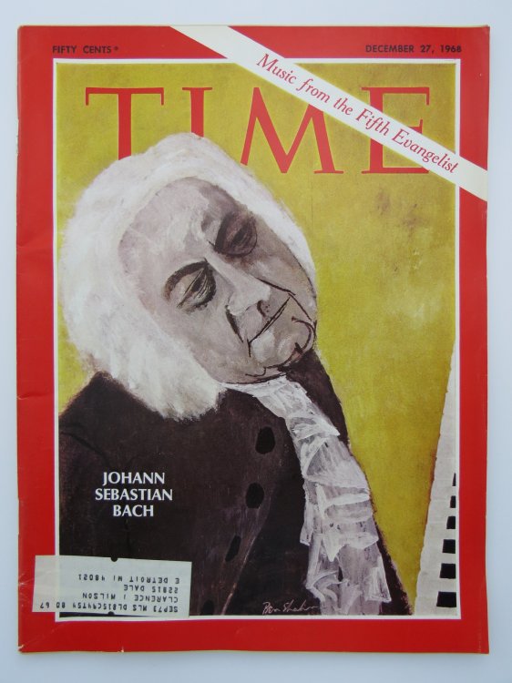 TIME MAGAZINE DECEMBER 27, 1968 (JOHANN SEBASTIAN BACH COVER)