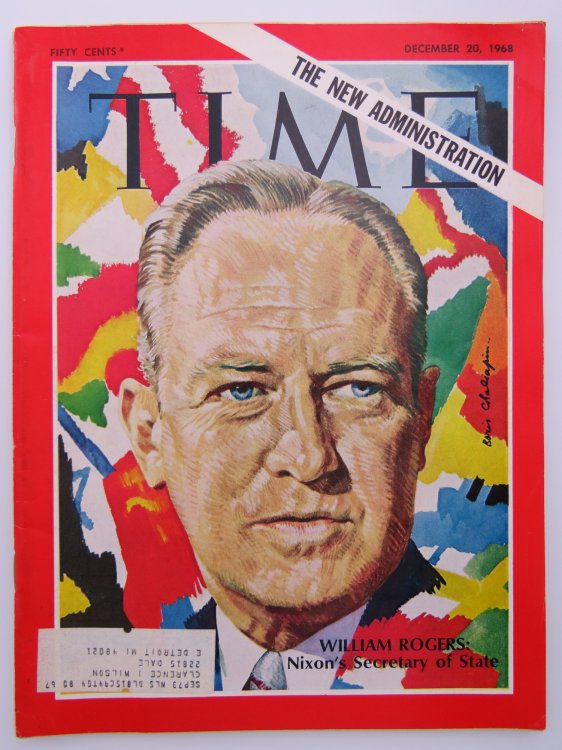 TIME MAGAZINE DECEMBER 20, 1968 (WILLIAM ROGERS RICHARD NIXON'S SECRETARY OF STATE COVER)