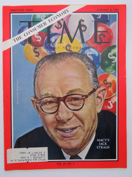 TIME MAGAZINE JANUARY 8,1965 (THE CONSUMER ECONOMY, MACY'S JACK STRAUS)