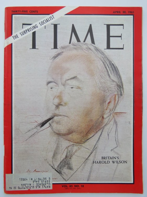 TIME MAGAZINE APRIL 30, 1965 (THE SURPRISING SOCIALIST BRITAIN'S HAROLD WILSON)