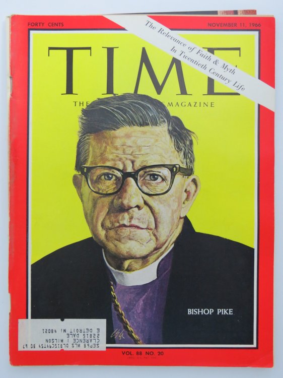 TIME MAGAZINE NOVEMBER 11, 1966 (BISHOP PIKE)