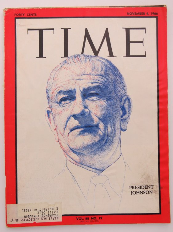 TIME MAGAZINE NOVEMBER 4, 1966 (PRESIDENT JOHNSON)