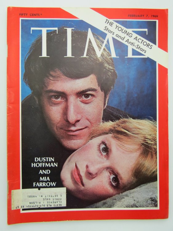 TIME MAGAZINE FEBRUARY 7, 1969 (DUSTIN HOFFMAN AND MIA FARROW COVER)