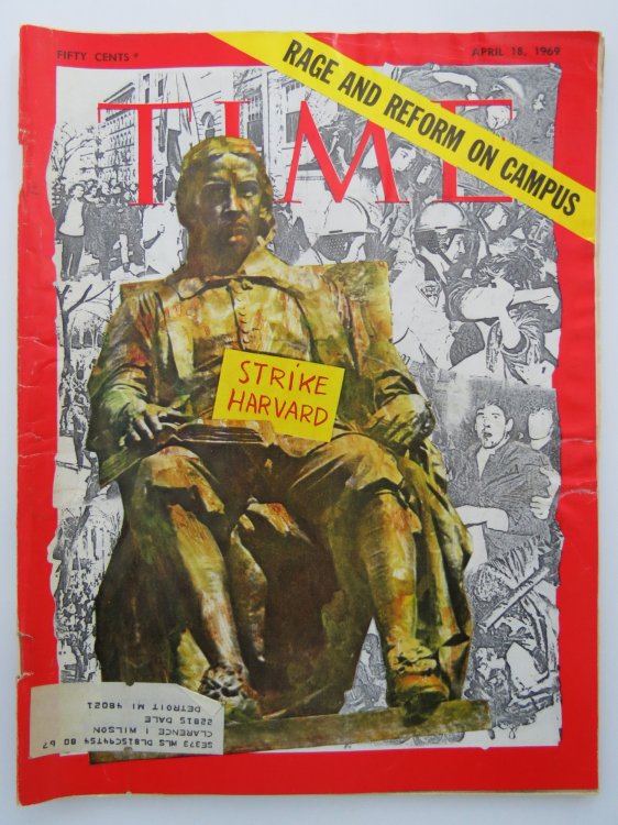 TIME MAGAZINE APRIL 18, 1969 (STRIKE HARVARD, RAGE & REFORM ON CAMPUS)