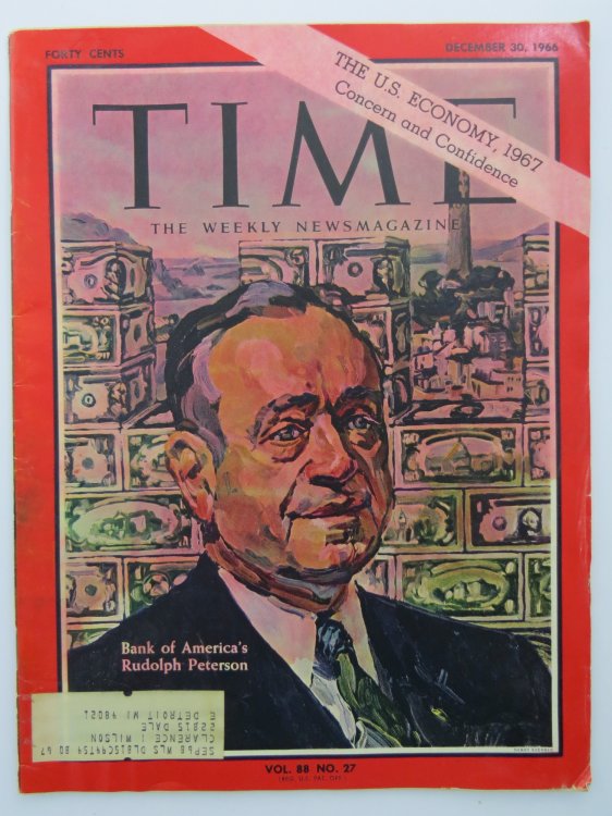 TIME MAGAZINE DECEMBER 30, 1966 (RUDOLPH PETERSON)