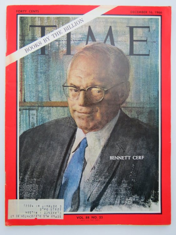 TIME MAGAZINE DECEMBER 16, 1966 (BENNETT CERF COVER)
