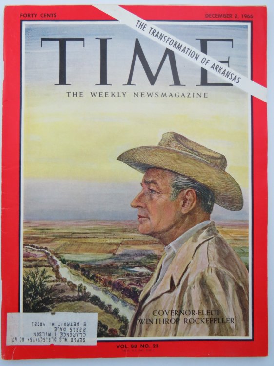 TIME MAGAZINE DECEMBER 2, 1966 (GOVERNOR ELECT WINTHROP ROCKEFELLER)