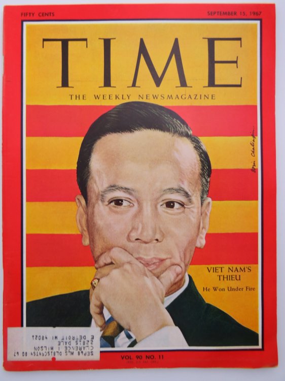 TIME MAGAZINE SEPTEMBER 15, 1967 (VIETNAM'S THIEU COVER)