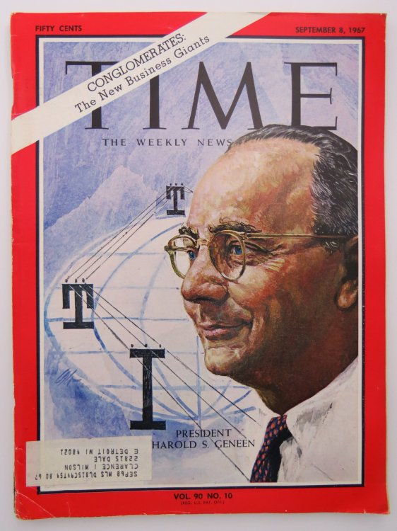 TIME MAGAZINE SEPTEMBER 8, 1967 (PRESIDENT HAROLD S. GENEEN)