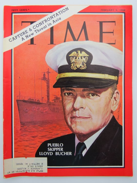 TIME MAGAZINE FEBRUARY 2, 1968 PUEBLO SKIPPER LLOYD BUCHER)