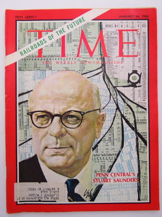 TIME MAGAZINE, JANUARY 26, 1968 (PENN CENTRAL'S STUART SAUNDERS)