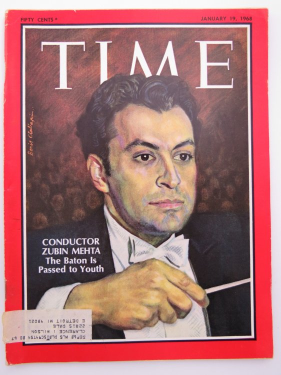 TIME MAGAZINE JANUARY 19, 1968 (CONDUCTOR ZUBIN MEHTA THE BATON IS PASSED TO YOUTH)