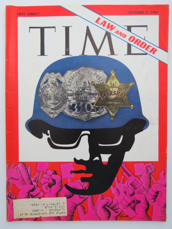 TIME MAGAZINE OCTOBER 4, 1968 (LAW AND ORDER)