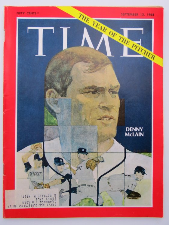 TIME MAGAZINE SEPTEMBER 13, 1968 (YEAR OF THE PITCHER DENNY MCLAIN)