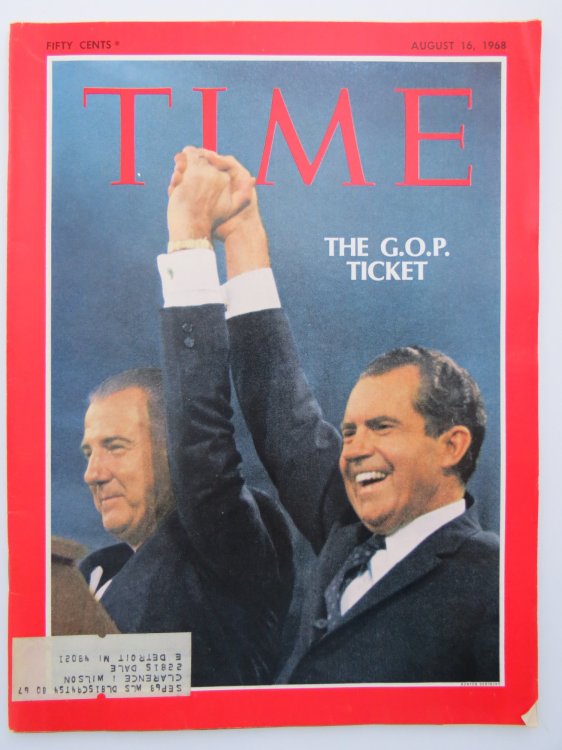 TIME MAGAZINE AUGUST 16, 1968 (THE G. O. P TICKET)