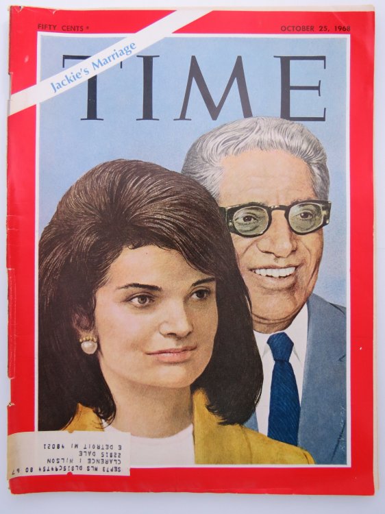 TIME MAGAZINE OCTOBER 25, 1968 (JACKIE & ONASSIS)