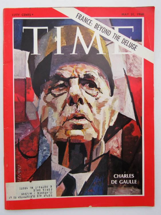 TIME MAGAZINE MAY 31, 1968 (CHARLES DE GAULLE, FRANCE)