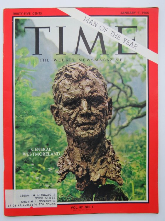 TIME MAGAZINE JANUARY 7, 1966 (GENERAL WESTMORELAND, MAN OF THE YEAR )